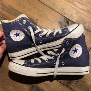 Navy Blue High Top Converse